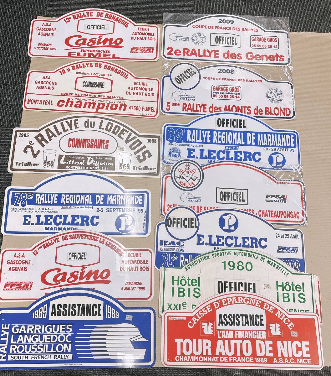 【03】ラリープレートまとめ 自動車 ラリーイベント 看板 プレート フランス 現状品