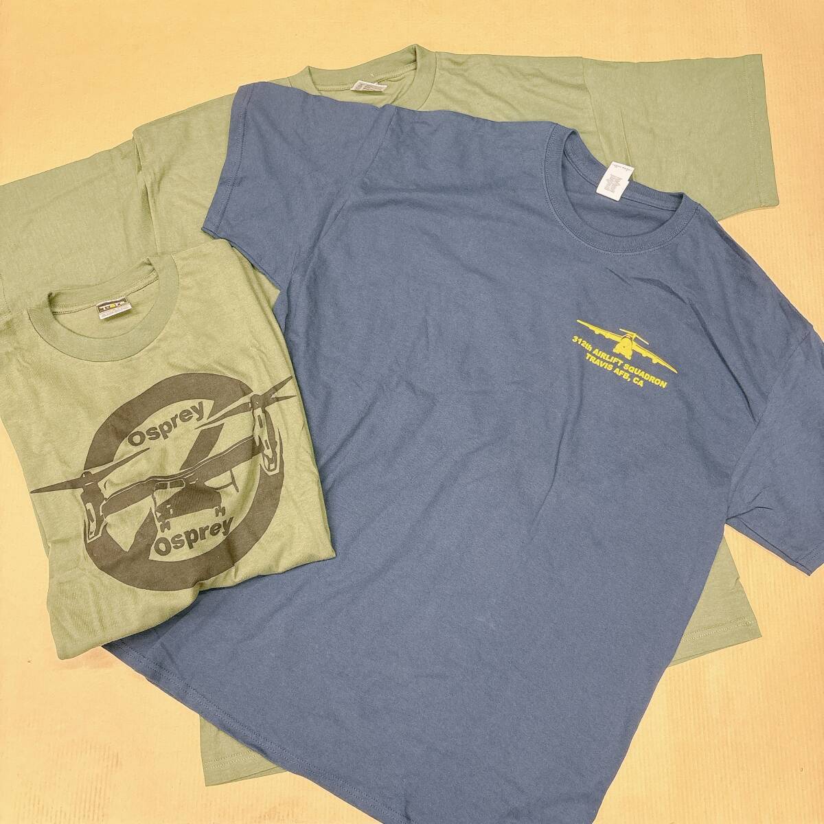 【03】Ｏsprey C-5 GALAXY アメリカ 航空機 Ｔシャツ 半袖 メンズ XL 3枚セット