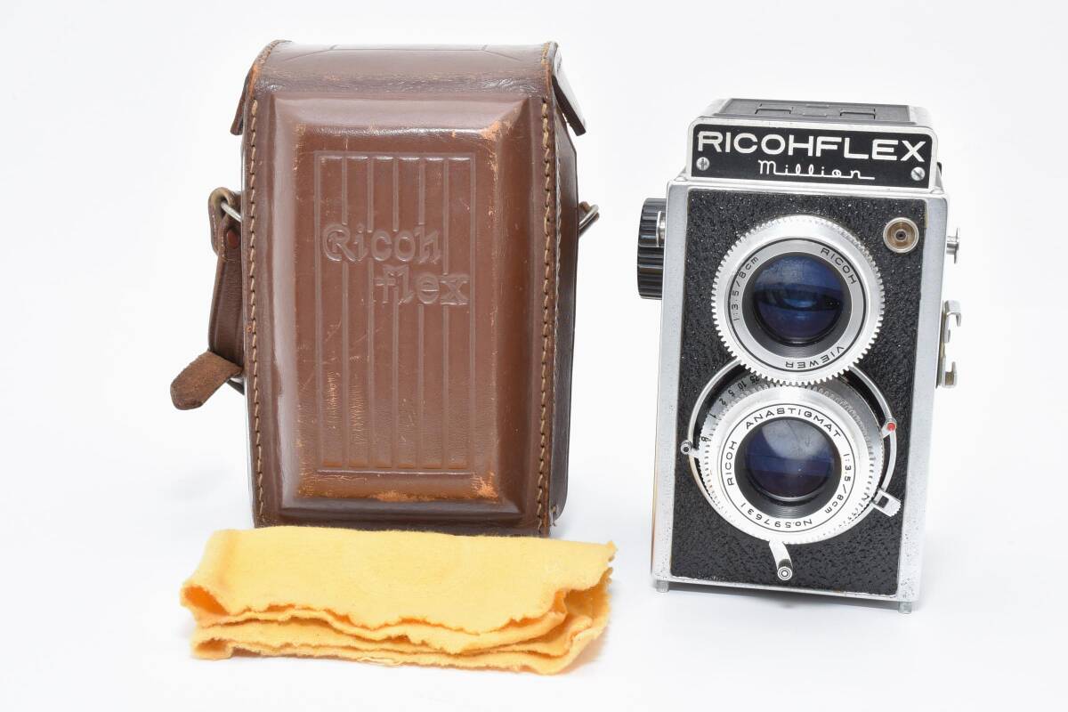 【動作確認済】RICOH RICOHFLEX million/VIEWER F/3.5 8cm 80mm 二眼フィルムカメラ 120 フィルム 2794870