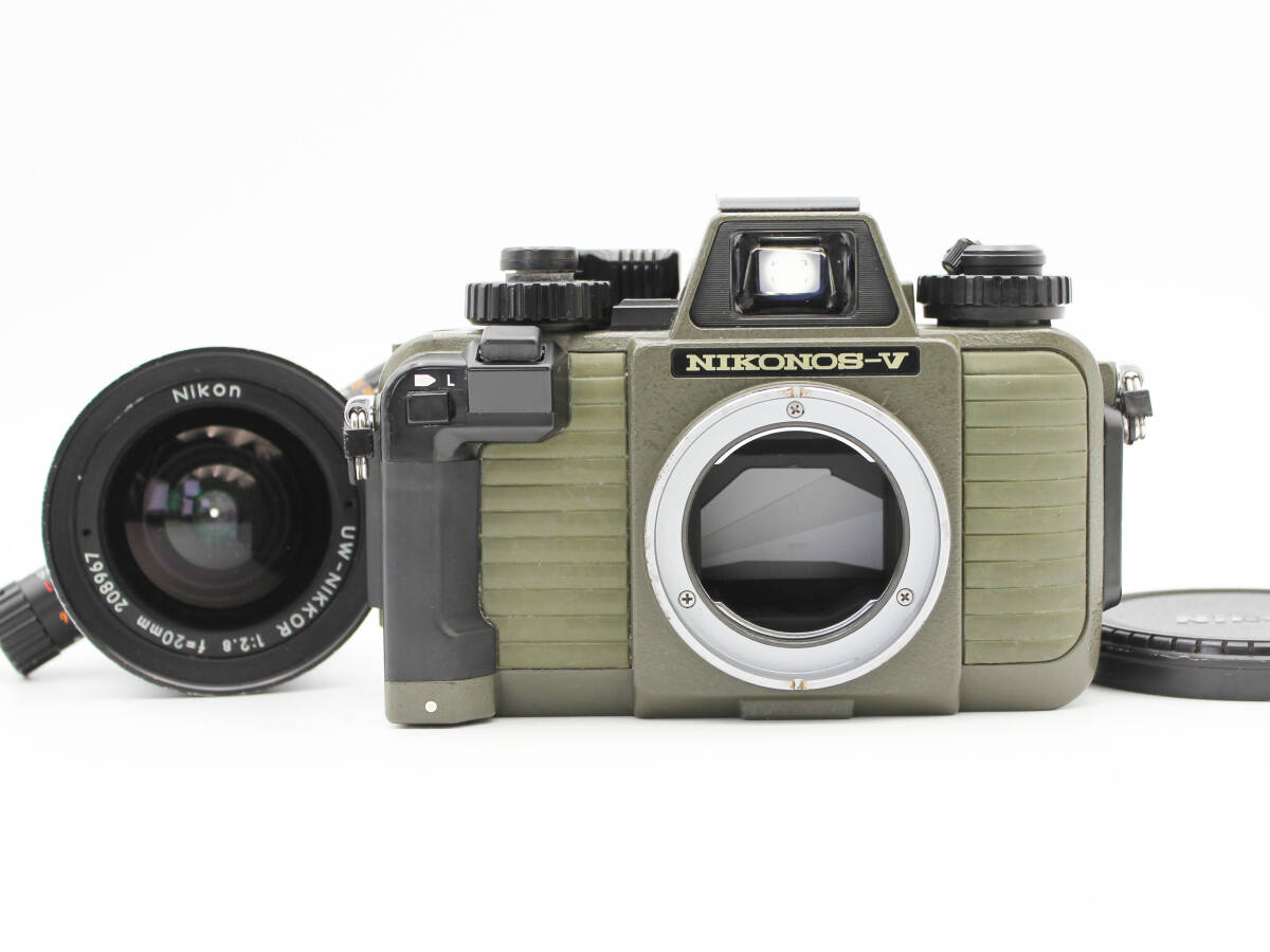 【簡易確認済 】ニコン ニコノス NIKONOS-V NIKKOR 20mm F2.8 フィルムカメラ マニュアルレンズ オリーブ 緑 106-3