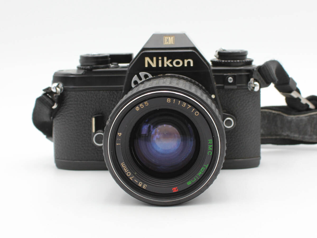 【動作確認済】ニコン Nikon EM ボディTokina 35‐70mm F4 一眼レフフィルムカメラ マニュアルレンズ 106-6