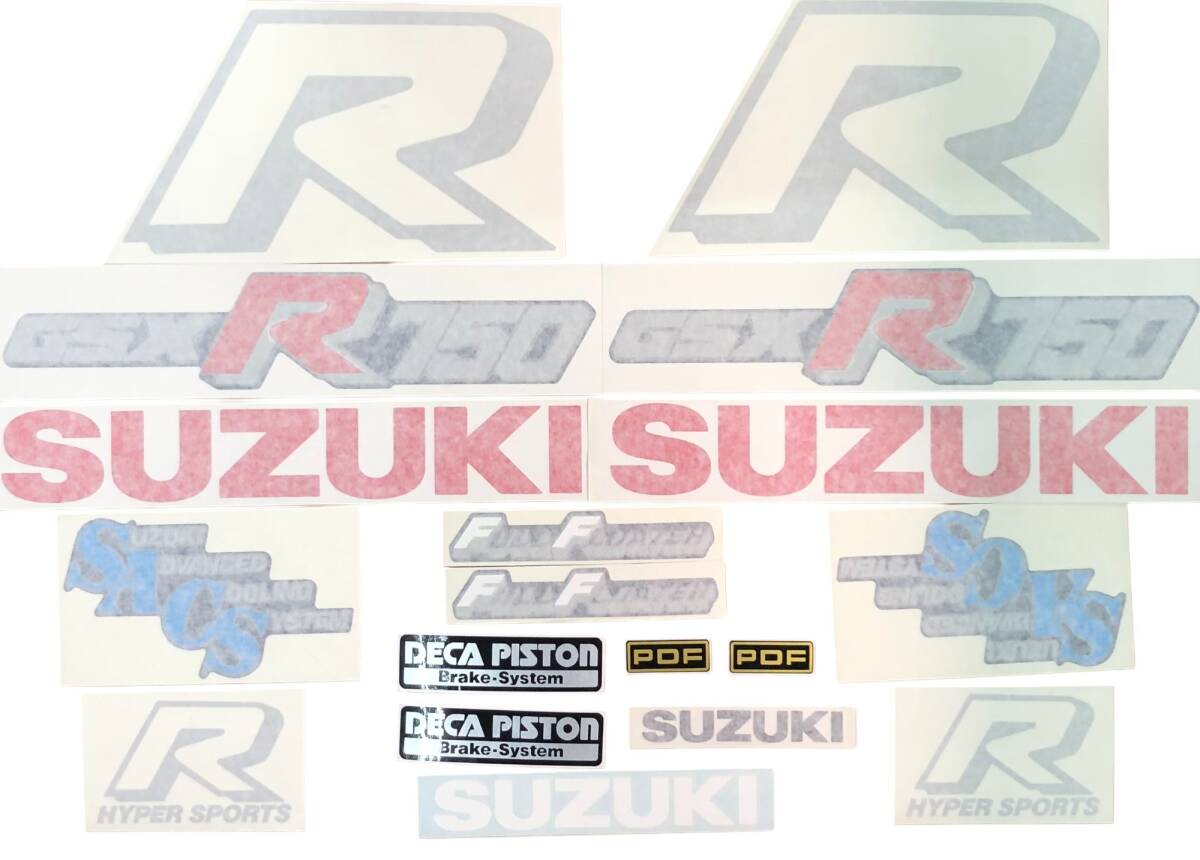送料無料 GSX-R750 油冷 デカール セット カウル 外装 GSX-R1100 ステッカー デカピストン PDF