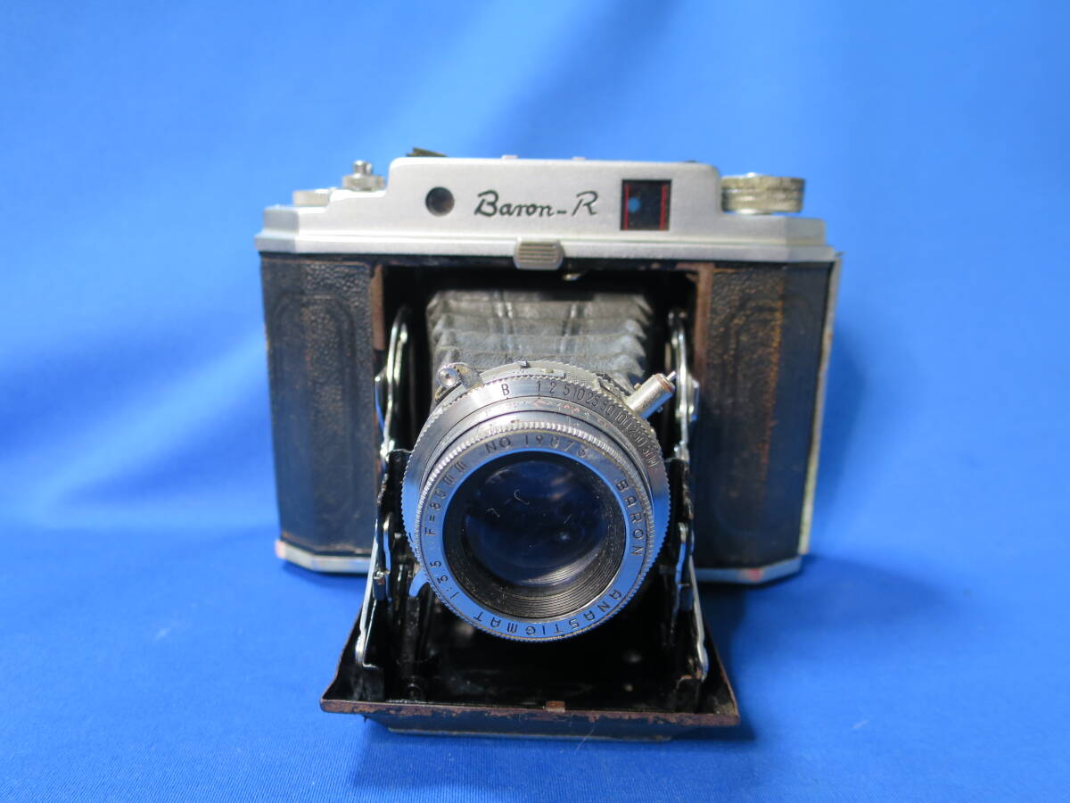 バロン シックス Baron-R 80mm F3.5 6x6判アンティーク蛇腹カメラ 送料無料!!! BARON-SIX