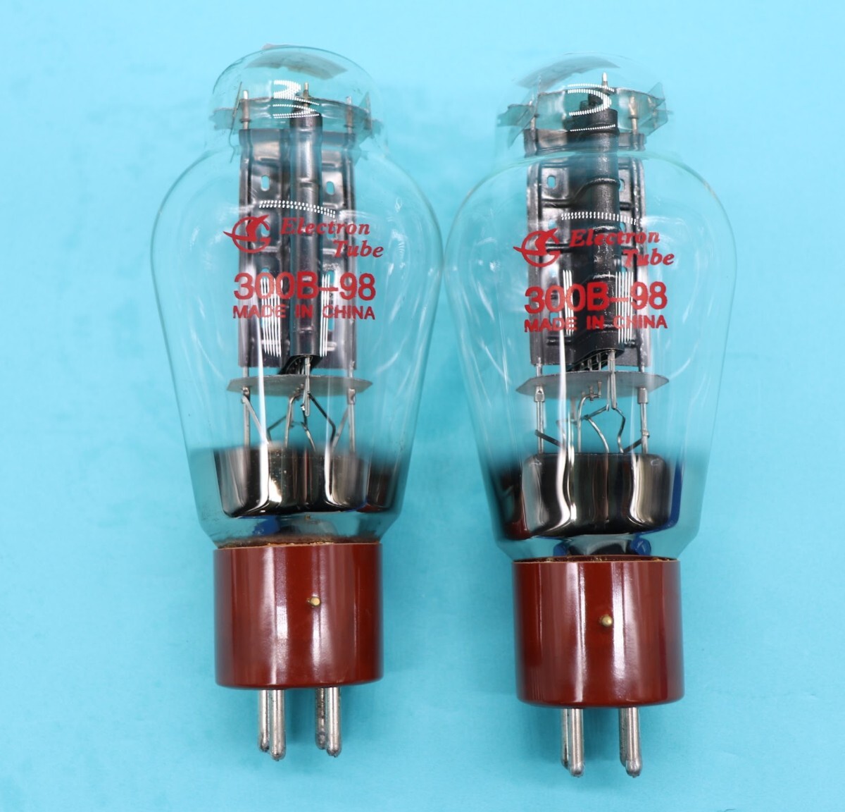 即納7日保証在庫有送料無料新品入札数量1で2本 曙光電子 Shuguang 300B 300B-98 真空管 ブラウン 茶 印字赤 マッチドペア 管理nskm