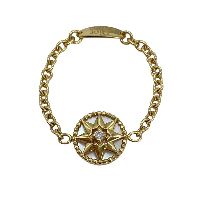 クリスチャン・ディオール Christian Dior ローズデヴァンリング ゴールド Au750 ジュエリー 中古