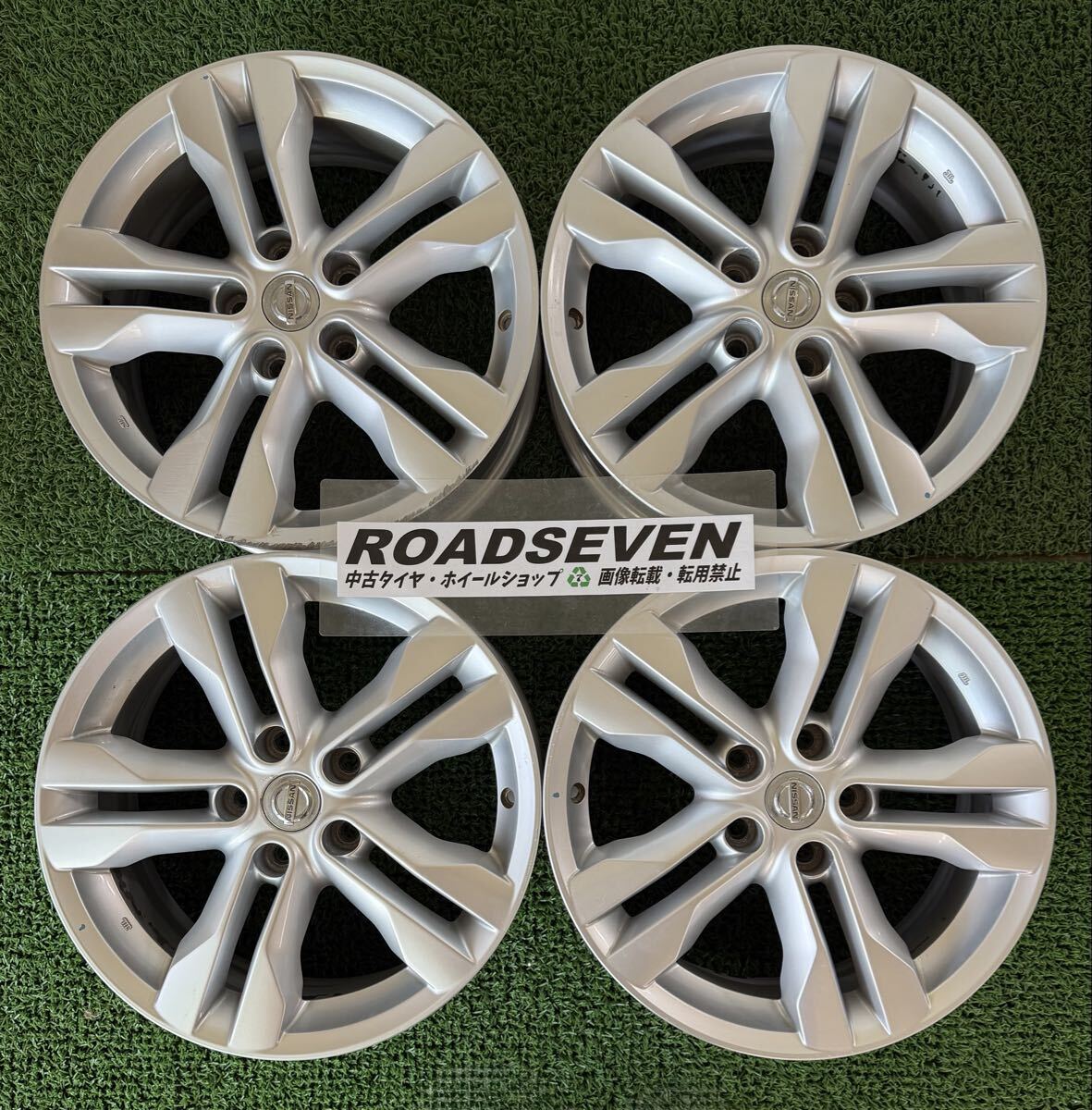 ◆NISSAN 日産 エクストレイル 純正 ENKEI製 ◆17×7J +40 5H PCD114.3 ハブ径:約66mm 4本Set 中古アルミ ◆送料無料(一部地域を除く)