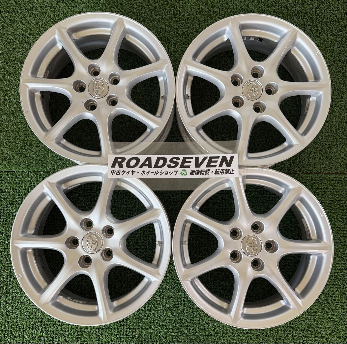 ◆トヨタ エスティマ 50系 アエラス 純正 ◆17×7J +50 5H PCD114.3 ハブ径:約60mm 4本Set 中古アルミ ◆劣化/みみず/傷等有り ◆送料無料