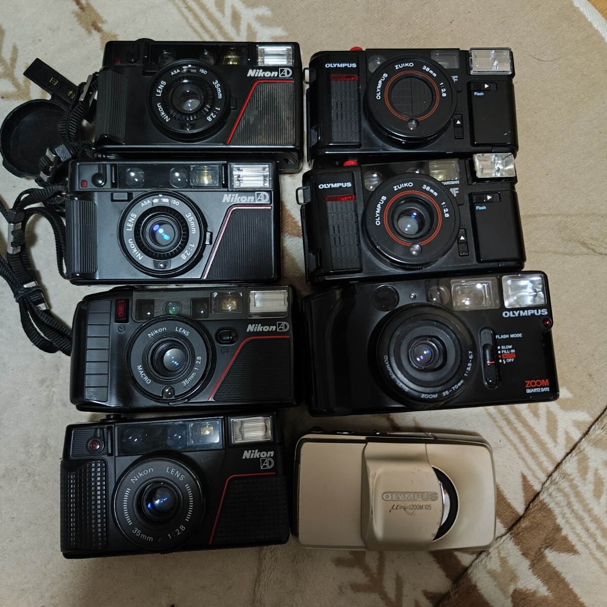 まとめ売り Nikon L35AD 『ISO1000』OLYMPUS U【miu:】ZOOM105等　 NIKON OLYMPUS　コンパクトフィルムカメラ 【ジャンク品】