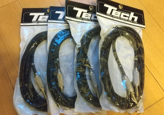 【未使用】Tech ELECTRIC GUITAR CABLE TC-3 BLK 3m x ４本SET テック シールドコード