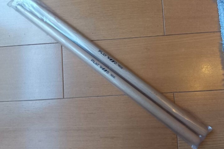 【未使用】 Drum Sticks PLAY WOOD １６E ドラムスティック