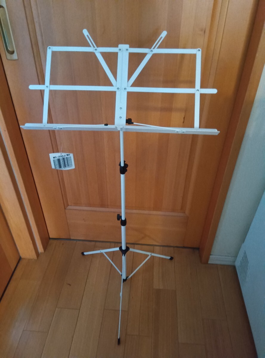 【未使用】 KYORITSU 譜面台 MS-200J/WH　KYORITSU　折りたたみ式　キョーリツ　ソフトケース付　 楽譜スタンド