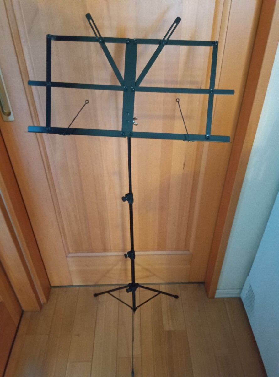 【未使用】キクタニ MUSIC STAND KMS-3B【新品未使用】譜面台 ソフトケース付　折りたたみ式譜面台