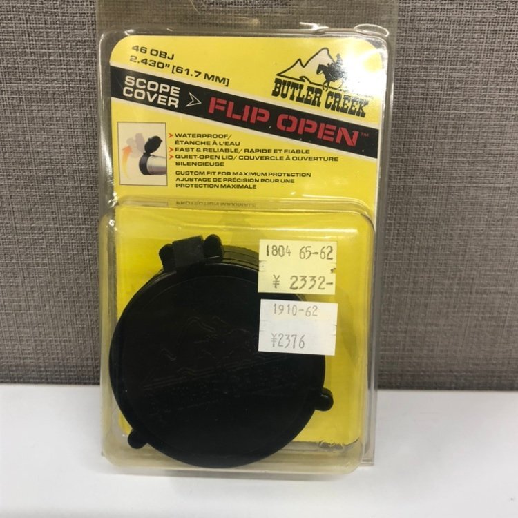 【80】 バトラークリーク フリップオープン スコープカバー レンズ 46 OBJ 外径 約61.7mm 未使用品 現状品