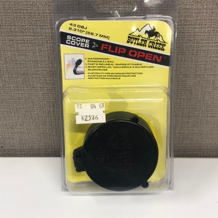 【80】 バトラークリーク フリップオープン スコープカバー レンズ 43 OBJ 外径 約58.7mm 未使用品 現状品