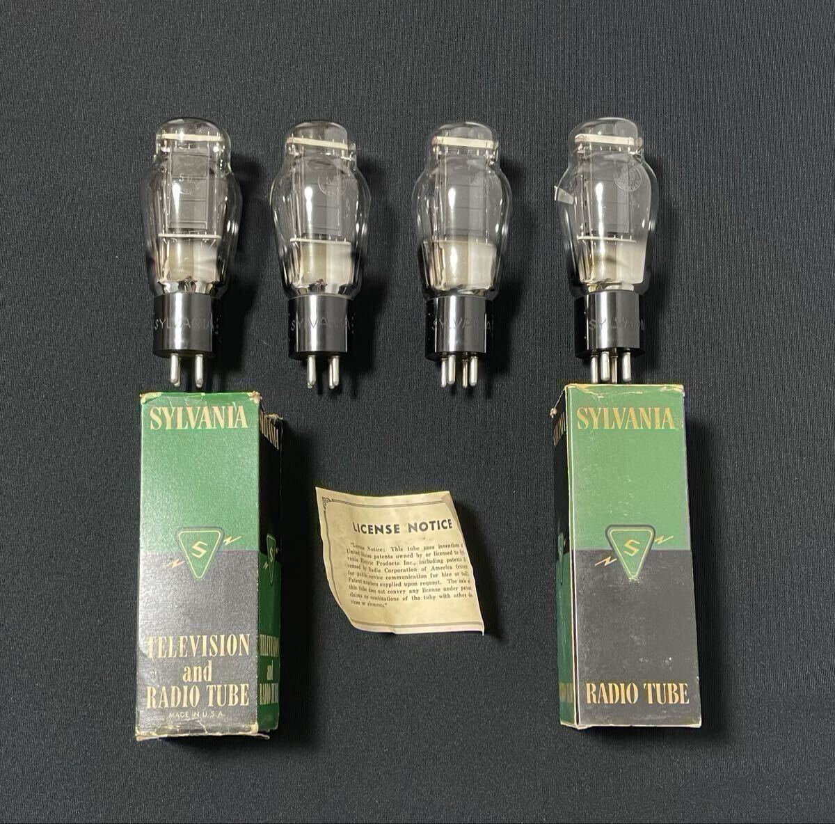 コレクター保管品 SYLVANIA 50 刻印 1940年代 4本 セット 未使用に近い状態です。 j1210