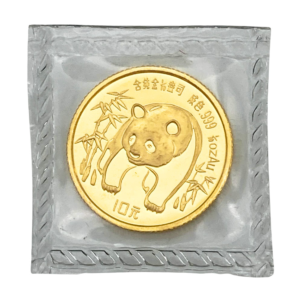 パンダ金貨 10元 1986 純金 3.1g 1/10oz 金貨 ゴールド K24 中国 コイン 貨幣