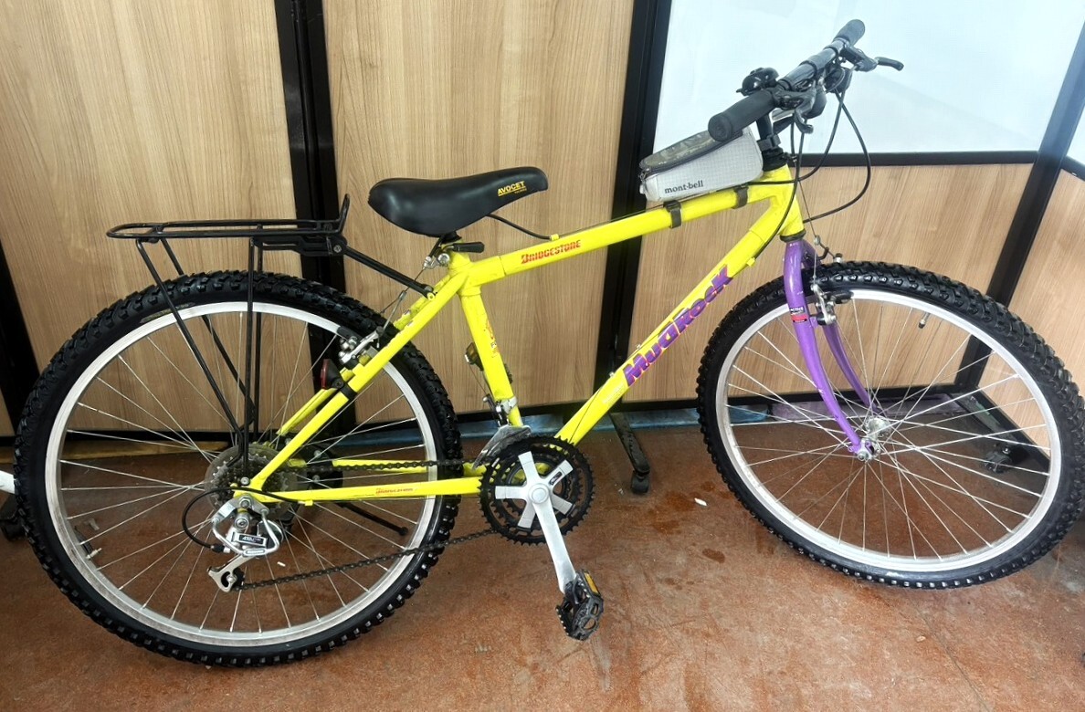 90年代　MTB　自転車【激レア】ブリヂストン　21段ギア　3×7段　/BRIDGESTONE/マッドロック/MudRock/タイヤ26インチ/ワイルドウエスト