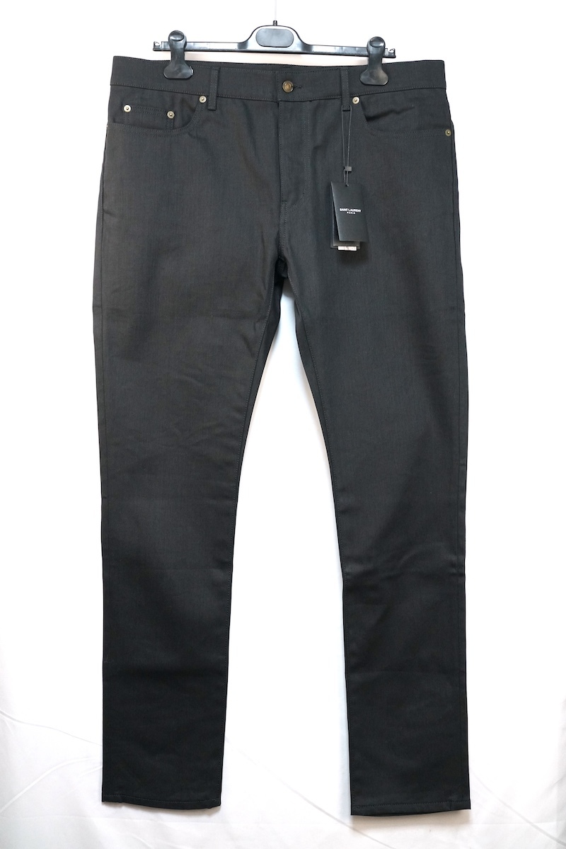 SAINT LAURENT PARIS サンローランパリ ブラック デニム パンツ D02 M/SK-LW ストレッチ 36サイズ 525173YG869 1000