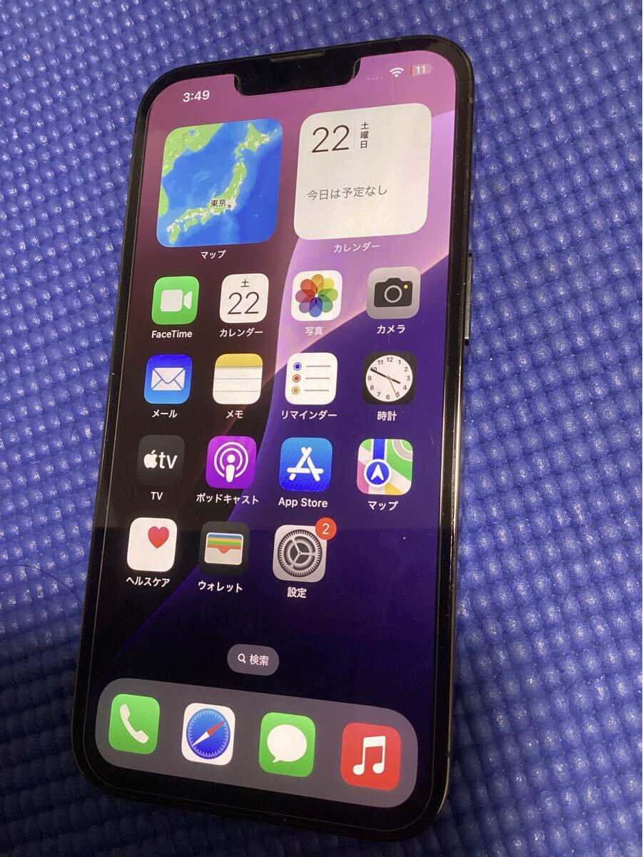 iPhone 13 Pro 128GB アルパイングリーン バッテリー80% SIMフリー 美品
