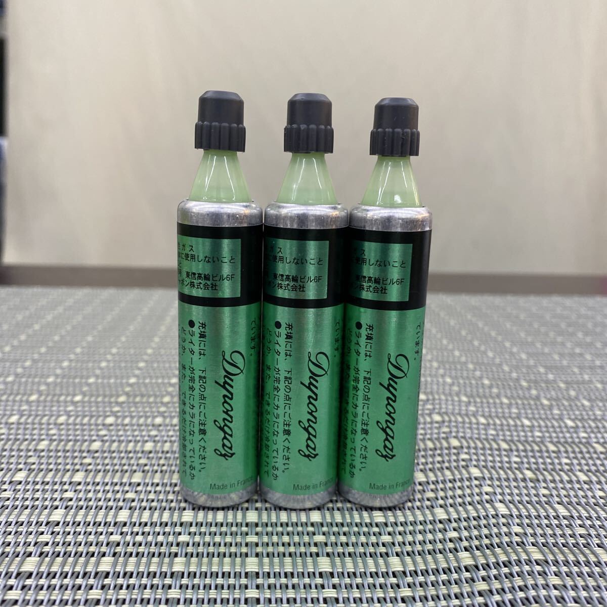 新品 3本セット デュポン ガスライター グリーンガス ガスボンベ レフィル リフィル ボンベ