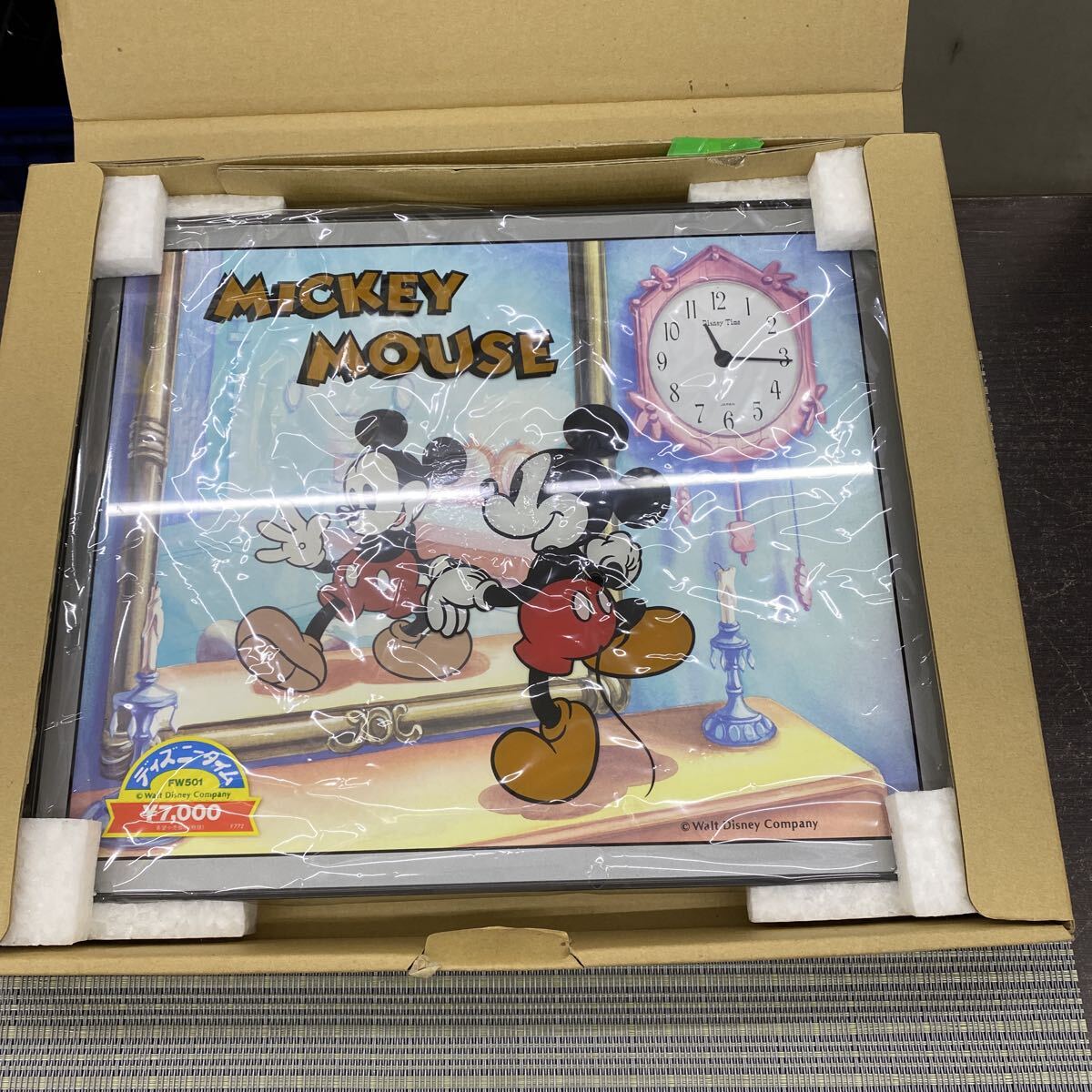 新品 デッドストック 服部セイコー ディズニータイム 掛時計 FW501A ミッキーマウス Disney Time