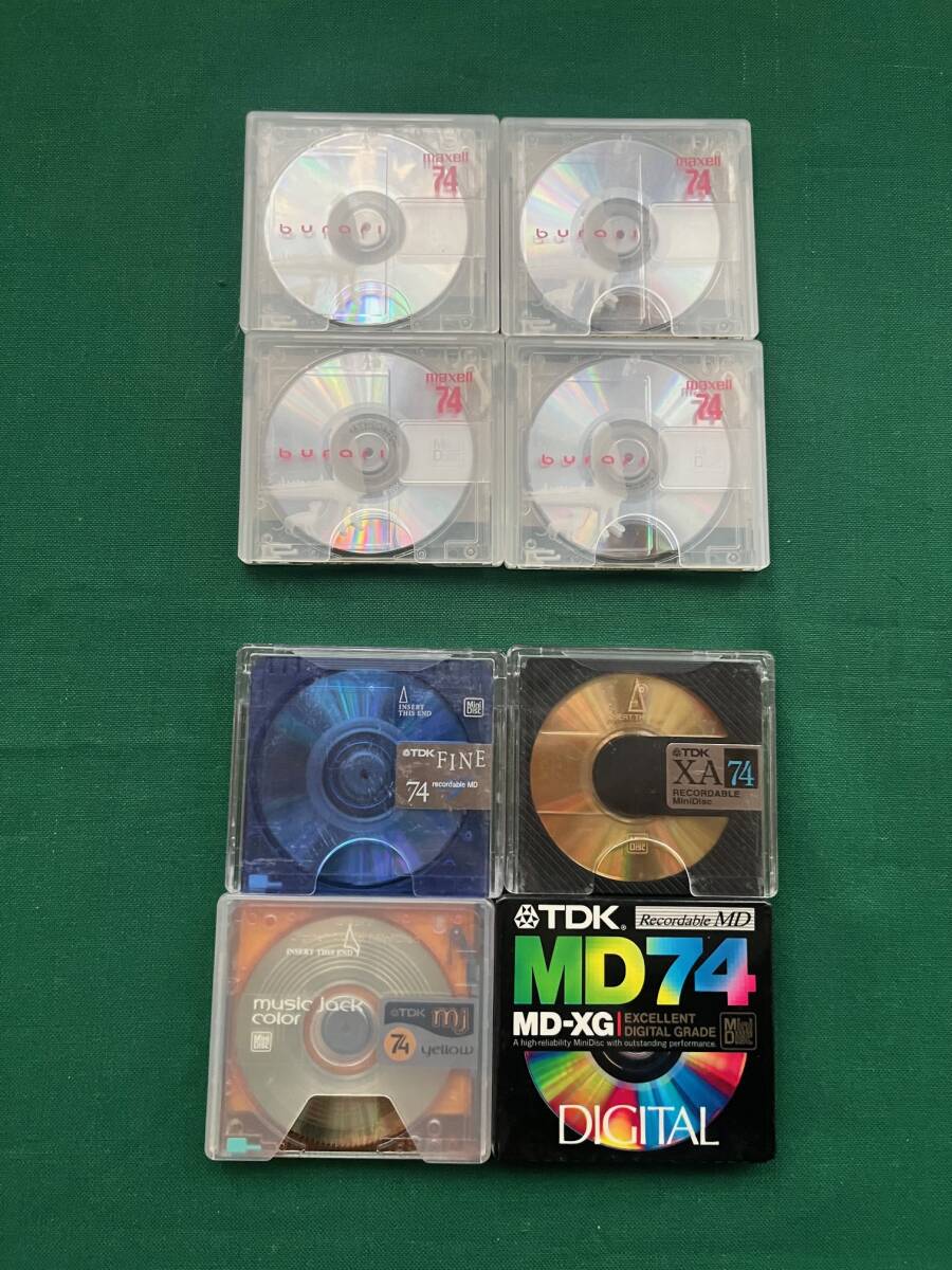 2603★MD★minidisc★Maxell 74 burari★TDK 74 mj/74 FINE/74 XA/74 MD-XG 未開封品★8枚 セット★まとめて★クリックポスト発送