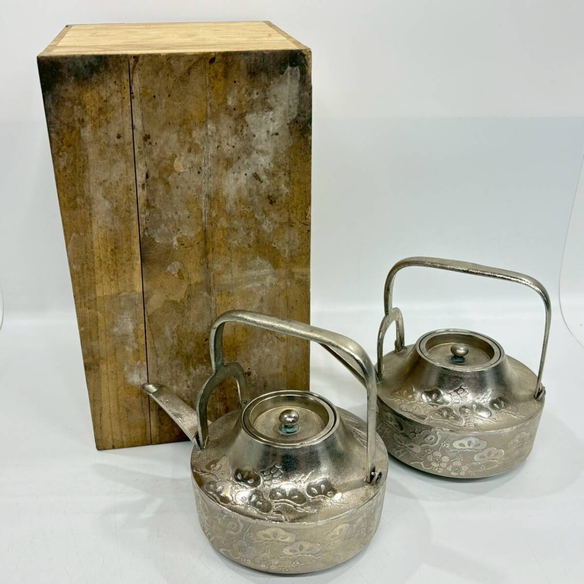 ■1円~【コレクター放出品】 銚子 2点 セット売り 急須 酒器 茶道 茶道具 煎茶道具 工芸品 箱付属 ヴィンテージ 骨董品 詳細不明 K163841