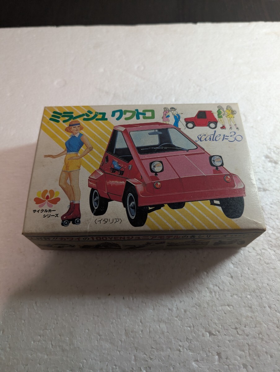  1980年代 当時物 駄菓子プラモ 100円シリーズ KAWAI 河合商会 1/30 ミラージュ クワトロ サイクルカーシリーズ プラモデル 
