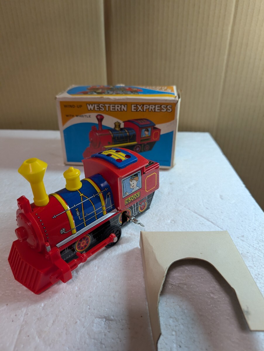 1970年代 昭和レトロ ブリキ 汽車 WIND-UP DAIYA ダイヤ WESTERN EXPRESS MADE IN JAPAN WITH WHISTLE 機関車
