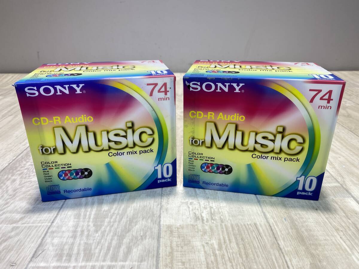 ☆SONY オーディオ CD-R 10枚パック ７４分 音楽 録音 希少 Color mix pack 10CRM74CRAX 【 未使用/未開封 】 （PN6C-34）