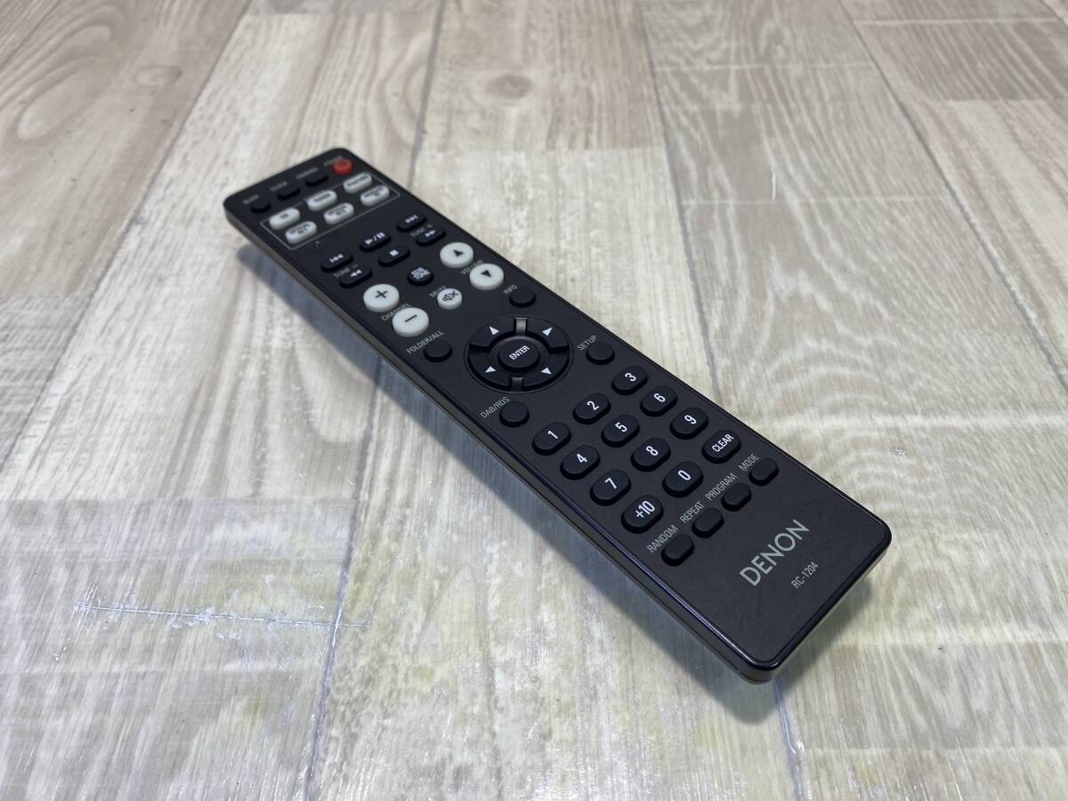 ☆DENON オーディオ リモコン CD レシーバー RC-1204 【 通電確認済/ 現状品 】 （PN6C-79）