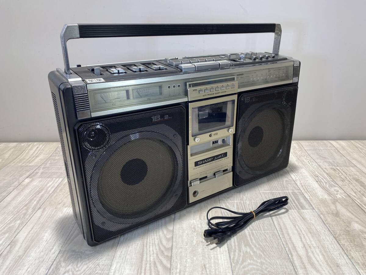 ☆SHARP ラジオ ステレオ テープ レコーダー ラジカセ THE SEARCHER-XL GF-505SB 【 動作確認済/ 現状品 】 （PN6C-94）