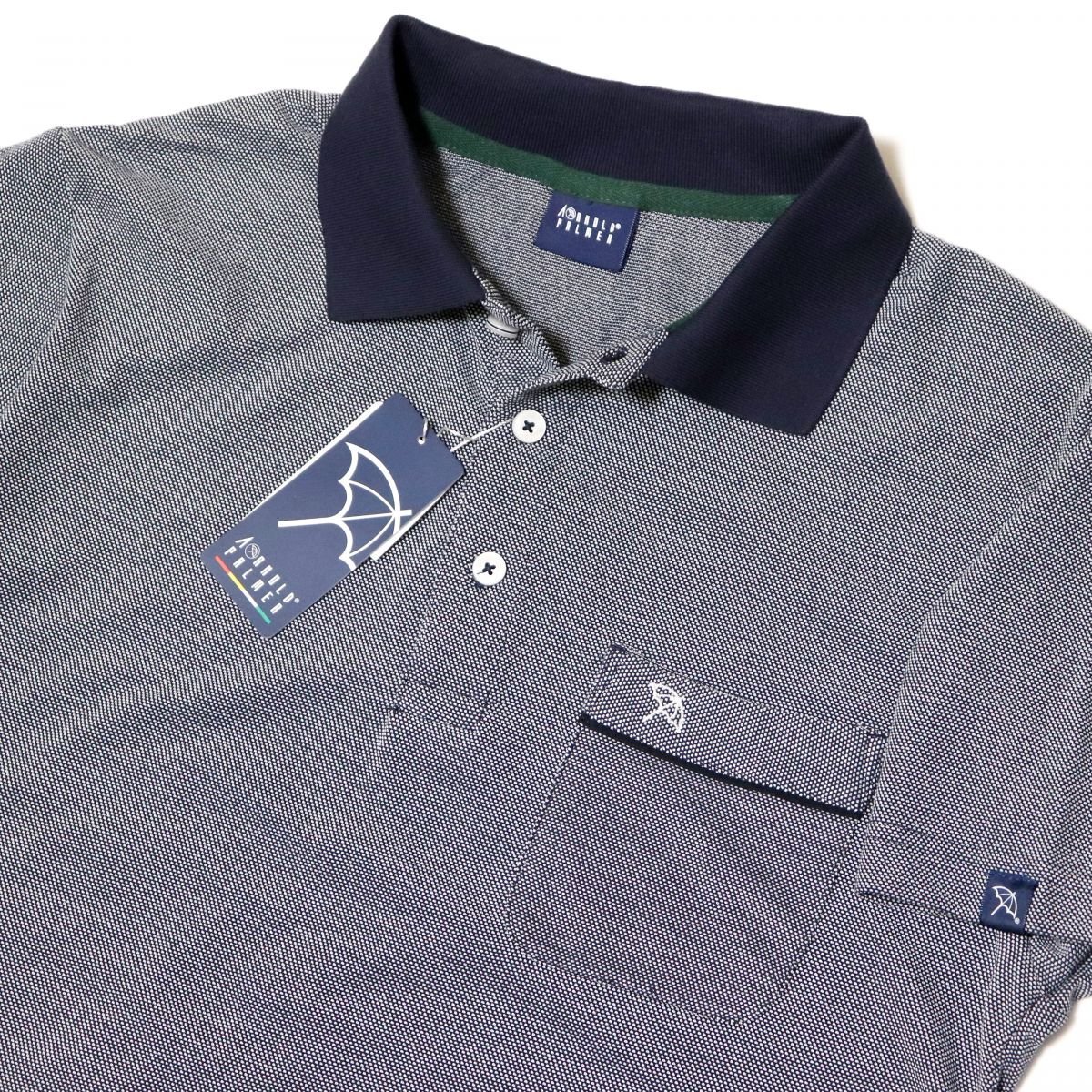○送料390円可能商品 アーノルドパーマー ARNOLD PALMER 新品 メンズ 半袖 ポロシャツ 紺 XLサイズ [8001521-75-LL] 一 三 参★QWER★