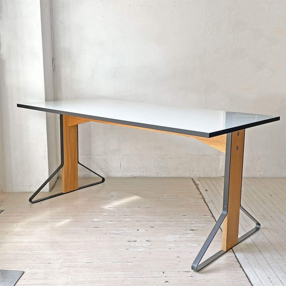 ★ アルテック Artek カアリテーブル KAARI TABLE REB012 W160cm ホワイトグロッシーラミネート ナチュラルオーク 北欧 定価￥332,200-