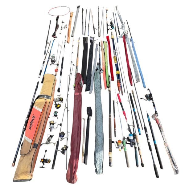 Y1-03182G【大量】釣り竿 リール 釣り針 おもり ワーム ウキ その他 釣り具 SHIMANO/DAIWA/他 まとめ