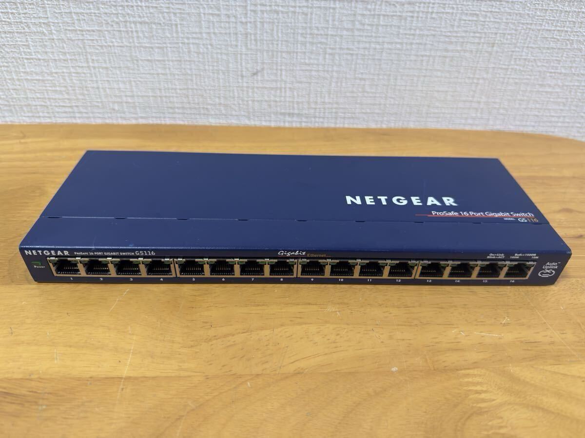 NETGEAR GS116v2 ProSafe 16ポート ギガビット スイッチングハブ通電・LANリンク確認済 本体のみ 金属筐体