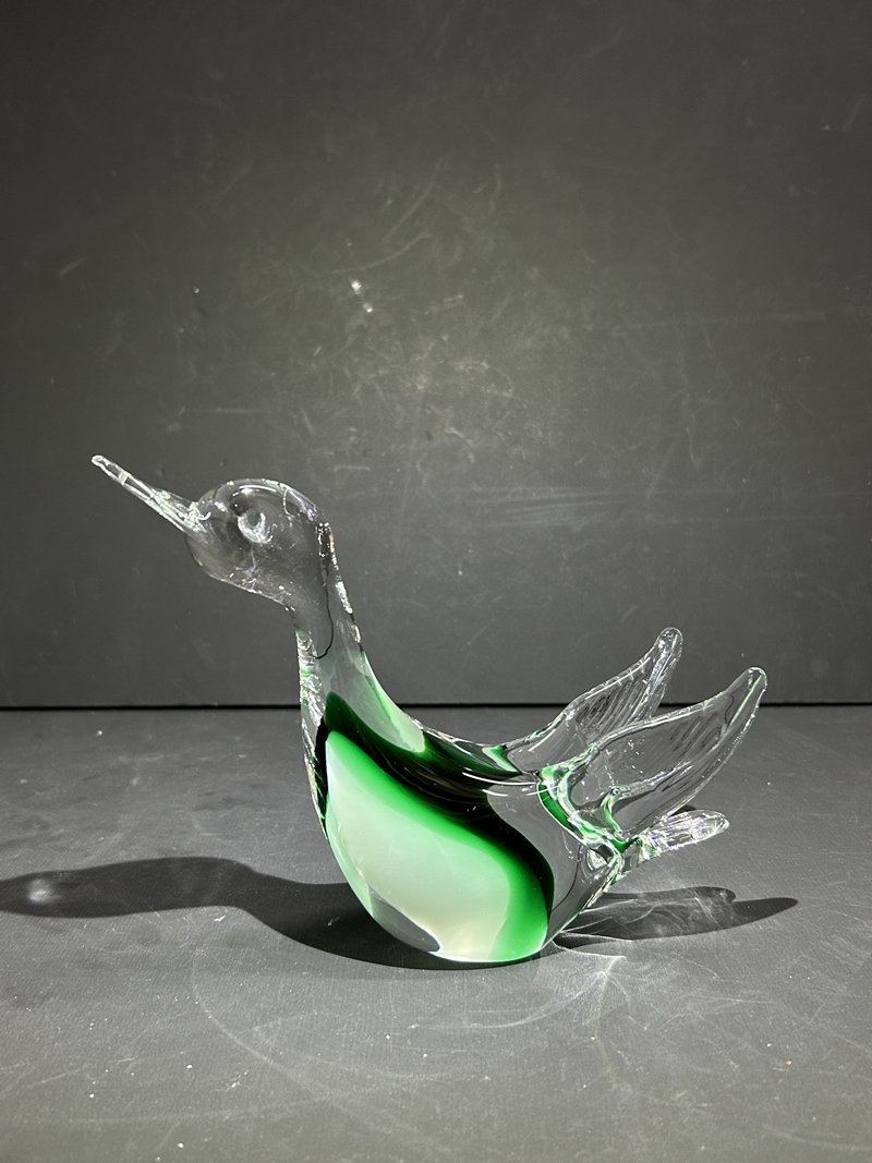 ● コレクター必見 ガラス製 鳥 バード オブジェ 置物 インテリア 工芸ガラス 飾り コレクション kr947
