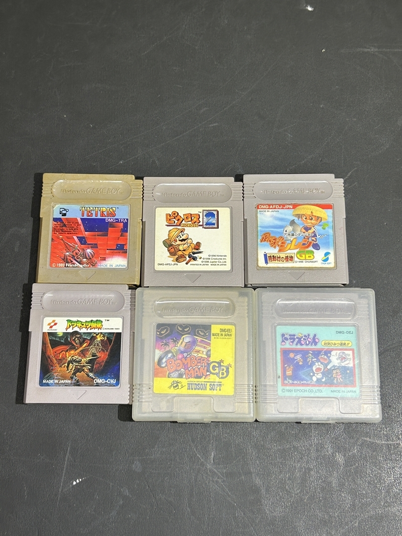 ● コレクター必見 まとめ売り GAME BOY ゲームボーイ カセット ソフト テトリス / ドラキュラ伝説 / ボンバーマン GB 他 6点 Hs145