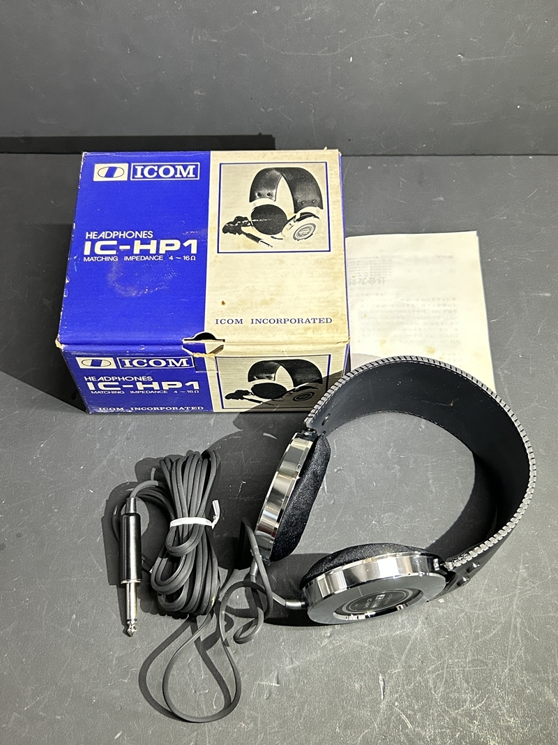 ● コレクター必見 レトロ ICOM ヘッドフォン ヘッドホン IC-HP1 元箱 コレクション Hs174