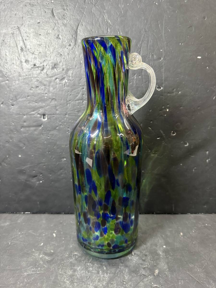 ★コレクター必見 KAMEI GLASS カメイガラス ガラス製 フラワーベース 花瓶 花器 ガラス細工 置物 オブジェ 飾り コレクション Au776