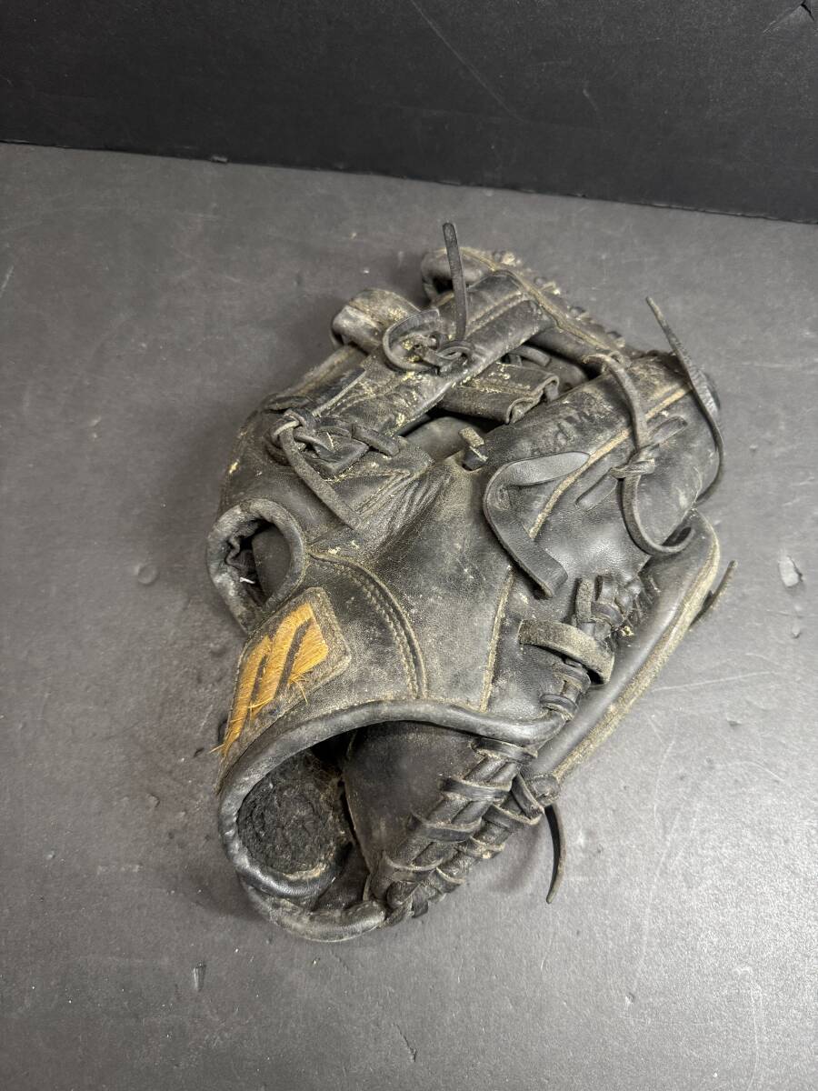 ★コレクター必見 ビンテージ mizuno ミズノ グローブ 右利き用 ベースボール 黒 野球 コレクション ジャンク 現状品 Au864