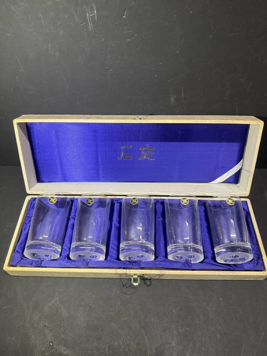 ★コレクター必見 未使用品 HOYA CRYSTAL ホヤ クリスタル タンブラー 5客セット ガラス食器 酒器 茶器 コップ 現状品 Au973