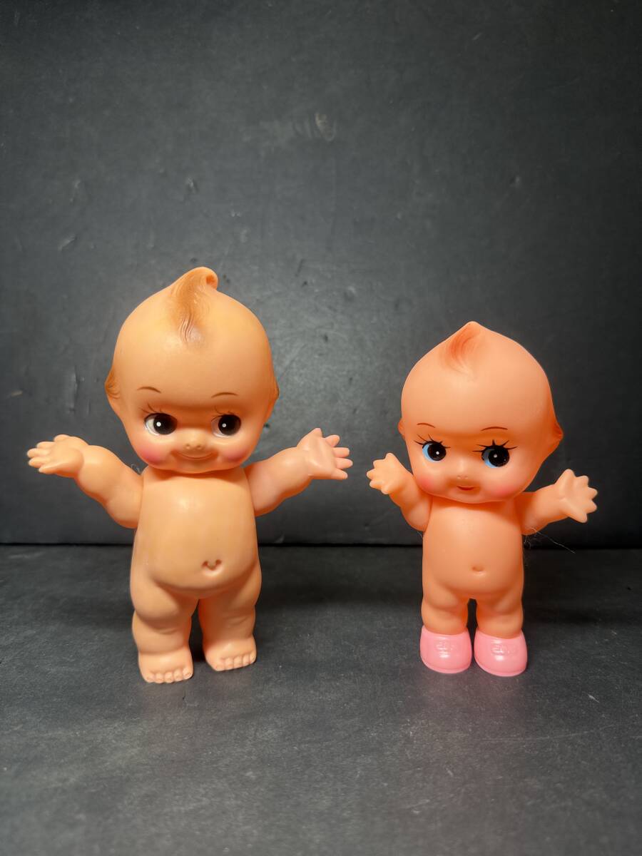 ★コレクター必見 昭和レトロ キューピー人形 2体 まとめ ドール ソフビ 人形 飾り オブジェ コレクション Sp7