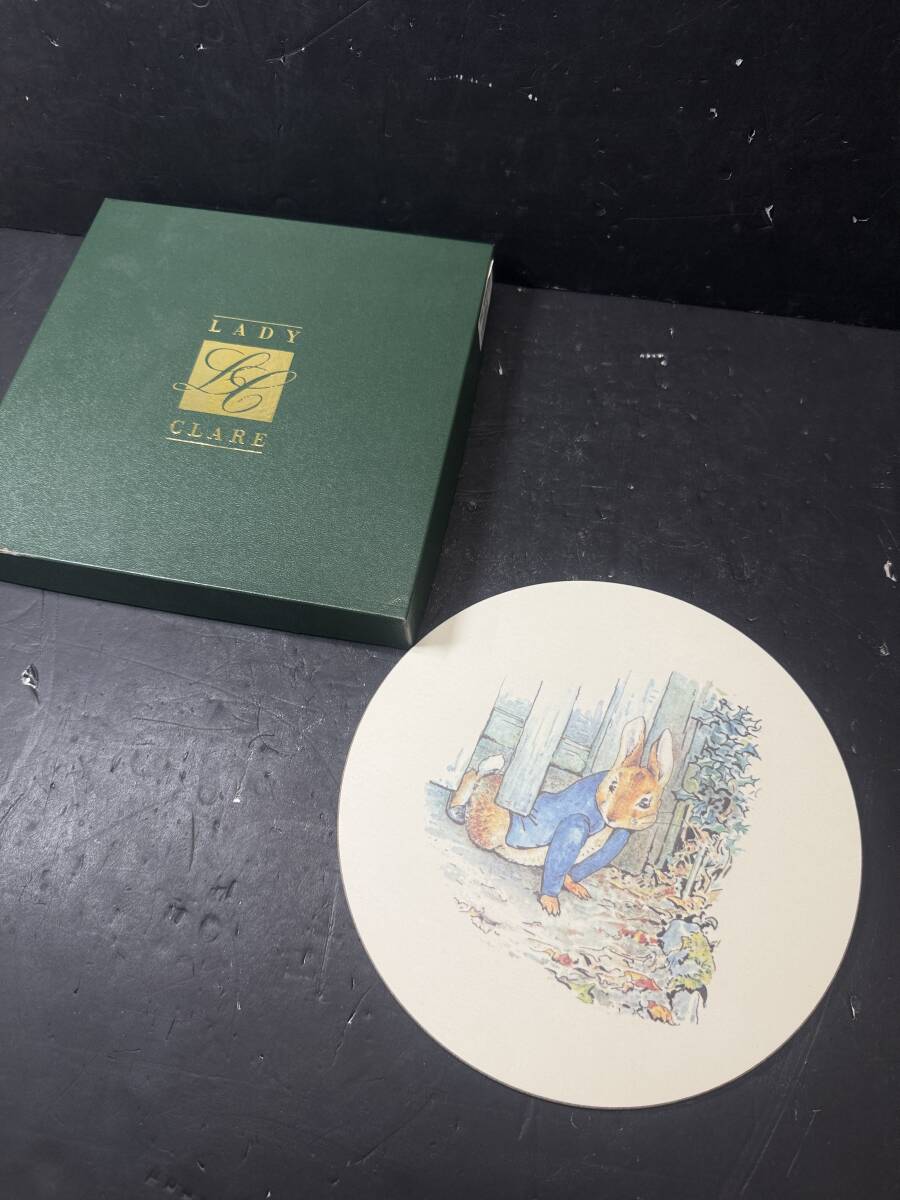 ★コレクター必見 未使用品 LADY CLARE ビアトリクス ポッター コースター 1枚 直径23㎝ 鍋敷き キッチン 雑貨 コレクション Sp21