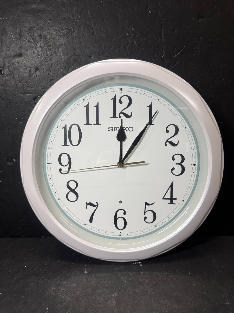 ★コレクター必見 SEIKO セイコー 電波時計 掛け時計 動作品 シンプル インテリア 壁掛けオブジェ コレクション 現状品 Sp26