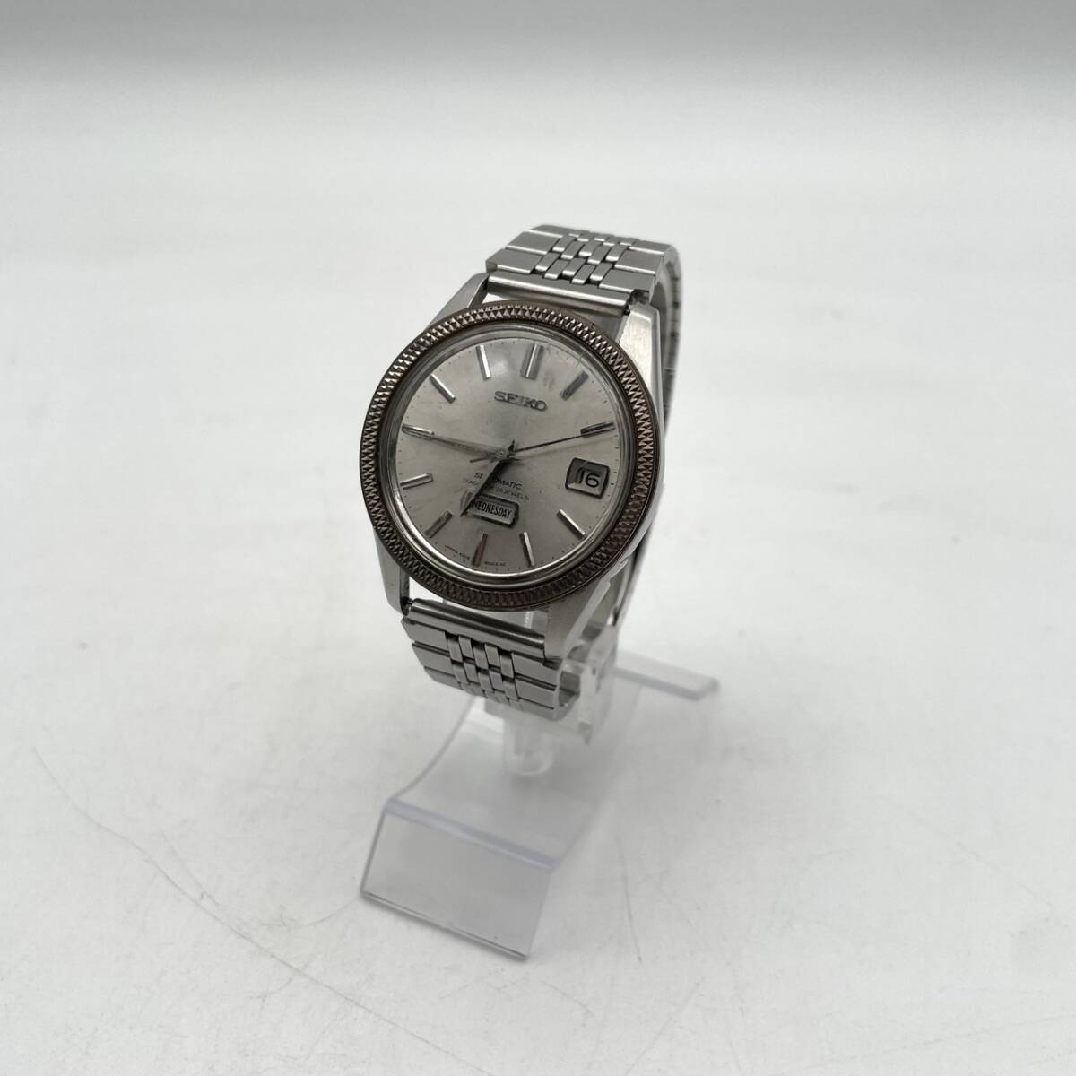 【1円～】SEIKO セイコー 腕時計 セイコーマチック 自動巻き 26石 SS 6206-8090 現状稼働品 H137