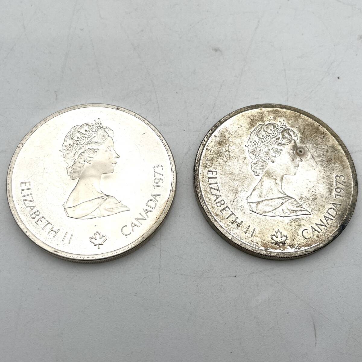 【1円～】1976年 カナダ モントリオール オリンピック記念 10ドル 銀貨 2点 まとめ コイン 古銭 硬貨 貨幣 H125