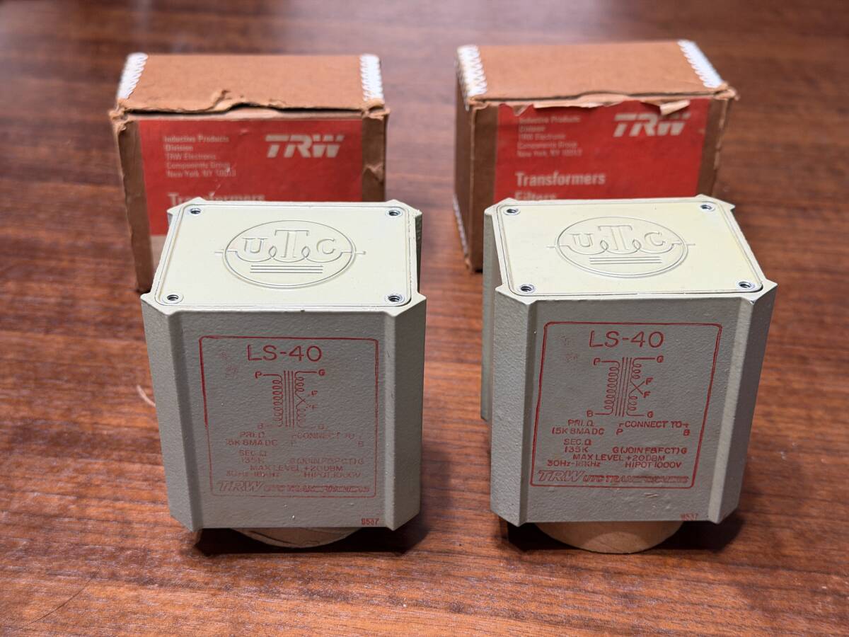 UTC LS-40 インターステージトランス 1次側DC重畳 8mA 元箱つき2個組 入手難