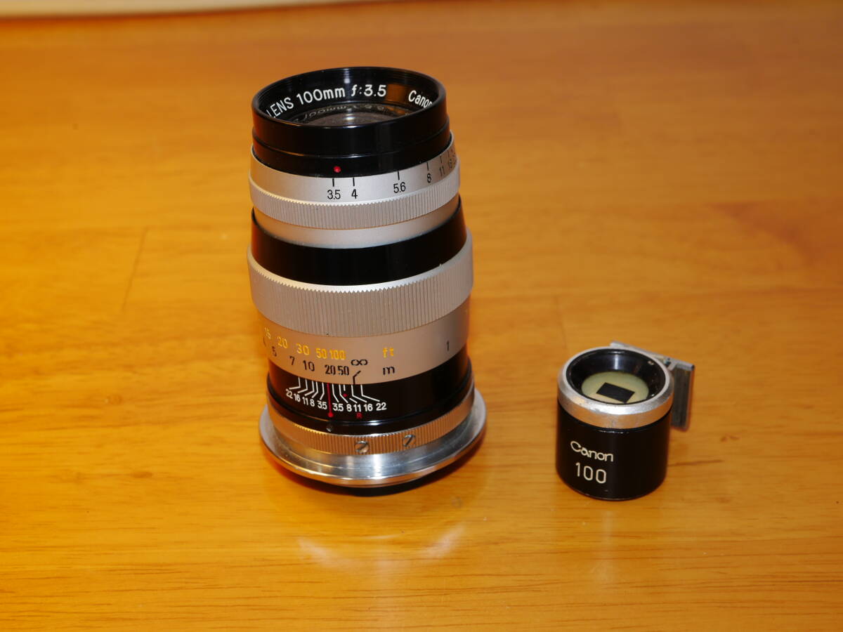 CANON LENS 100mm f:3.5とファインダー