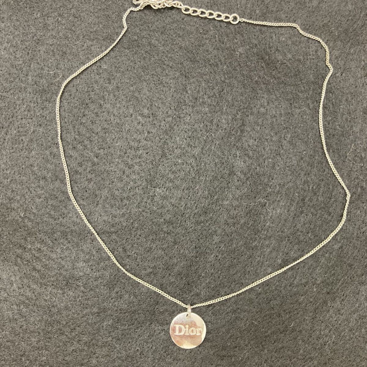 S【6E49】Christian Dior ディオール ネックレス ブレスレット シルバー アクセサリー ロゴ ペンダント コイン クリスチャンディオール